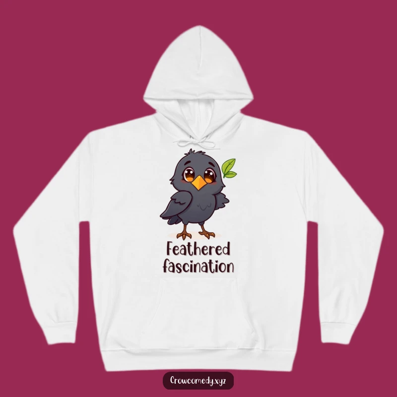 Cozy Funny Crow Leaf Hoodie - Warmth for Your Curious Soul!