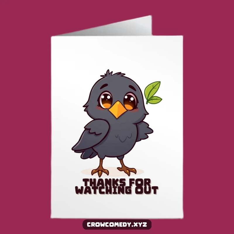 Free Printable Thank You Card: Curious Crow - Express Thanks Naturally